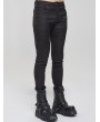 Devil Fashion Black Gothic Punk Pentagram Slim Fit Long Pants for Men