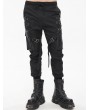 Devil Fashion Black Gothic Punk Big Pockets Streetwear Cargo Pants for Men