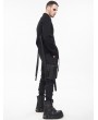 Devil Fashion Black Gothic Punk Big Pockets Streetwear Cargo Pants for Men