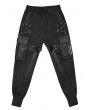 Devil Fashion Black Gothic Punk Big Pockets Streetwear Cargo Pants for Men