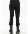 Devil Fashion Black and Red Gothic Punk Ripped Pattern Slim Fit Long Trousers for Men