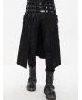 Devil Fashion Black Gothic Punk Rock PU Leather Belt Half Skirt for Men