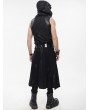 Devil Fashion Black Gothic Punk Rock PU Leather Belt Half Skirt for Men