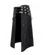 Devil Fashion Black Gothic Punk Rock PU Leather Belt Half Skirt for Men