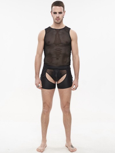 Devil Fashion Black Gothic Sexy Lingerie Hollow Out Underwear for Men -  DarkinCloset.com