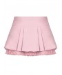 Dark in Love Pink Sweet Grunge Alternative Rebel Heart Bag Pleated Mini Skirt