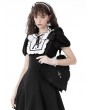 Dark in Love Black Gothic Cross Heart Shaped Shoulder Bag