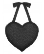 Dark in Love Black Gothic Cross Heart Shaped Shoulder Bag