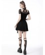 Dark in Love Black Gothic Grunge Punk Pleated Short Skirt