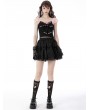 Dark in Love Black Gothic Dolly Frilly Bowknot Mini Petticoat