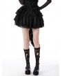 Dark in Love Black Gothic Lace Frilly Tail High-Low Party Tunic Skirt