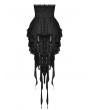 Dark in Love Black Gothic Lace Frilly Tail High-Low Party Tunic Skirt