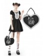 Dark in Love Black and White Gothic Lolita Adventures of Little Bear Shoulder bag