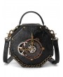 Black Gothic Punk Retro Hexagon Crossbody Shoulder Bag