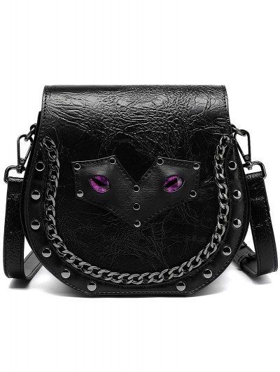 Black Vintage Gothic Large Capacity Shoulder Chain Bag