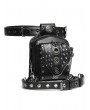 Black Gothic Punk Motorcycle Rivet Outdoor Riding Waist Square Bag