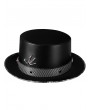 Black Plague Doctor Halloween Magician Costume Bowler Hat