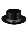 Black Plague Doctor Halloween Magician Costume Bowler Hat