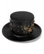 Steampunk Plague Doctor Black Gothic Unisex Magician Top Hat