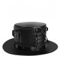 Black PU Leather Deluxe Unisex Halloween Costume Top Hat