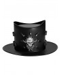 Black Gothic Skull Punk Rivet Wide Brim Halloween Top Hat
