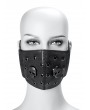 Black Gothic Punk Skull Eyelet PU Leather Unisex Mask