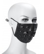 Black Gothic Punk Skull Eyelet PU Leather Unisex Mask