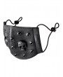 Black Gothic Punk Skull Eyelet PU Leather Unisex Mask