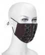 Black and Brown Steampunk Face Mask with Replaceable Filter