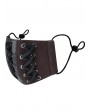 Black and Brown Steampunk Face Mask with Replaceable Filter