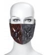 Black and Brown Steampunk Halloween PU Leather Face Mask