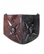 Black and Brown Steampunk Halloween PU Leather Face Mask