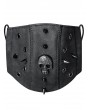 Black Punk Rock Rivet Skull PU Leather Unisex Gothic Mask
