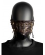 Brown Steampunk Skull Eyelet Costume Gothic Unisex Mask