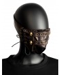 Brown Steampunk Skull Eyelet Costume Gothic Unisex Mask