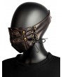 Brown Steampunk Skull Eyelet Costume Gothic Unisex Mask