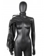 Black Gothic Steampunk PU Leather Unisex Shoulder Armor