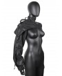Black Gothic Steampunk PU Leather Unisex Shoulder Armor