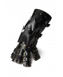 Black Steampunk Robot Arm Halloween Party PU Leather Gloves