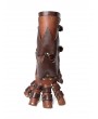 Black Steampunk Robot Arm Halloween Party PU Leather Gloves