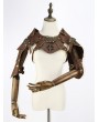 Brown Faux Leather Gothic Short Steampunk Armor Vest