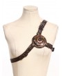 Brown Vintage Steampunk Leather Metal Buckle Belt Harness