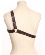 Brown Vintage Steampunk Leather Metal Buckle Belt Harness