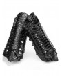 Black Gothic Embossed Rivet Lace Up Steampunk Armband