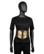 Brown and Gold Medieval Gothic Punk PU Unisex Girdle