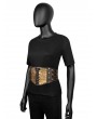 Brown and Gold Medieval Gothic Punk PU Unisex Girdle