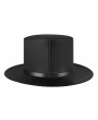 Black Gothic Flame Skull Steampunk Costume Flat Top Hat