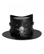 Black PU Leather Wide Brim Gothic Steampunk Costume Top Hat