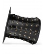 Black Gothic Punk Studded High Top Banquet PU Leather Hat