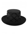 Black Gothic PU Leather Rivet Steampunk Costume Top Hat